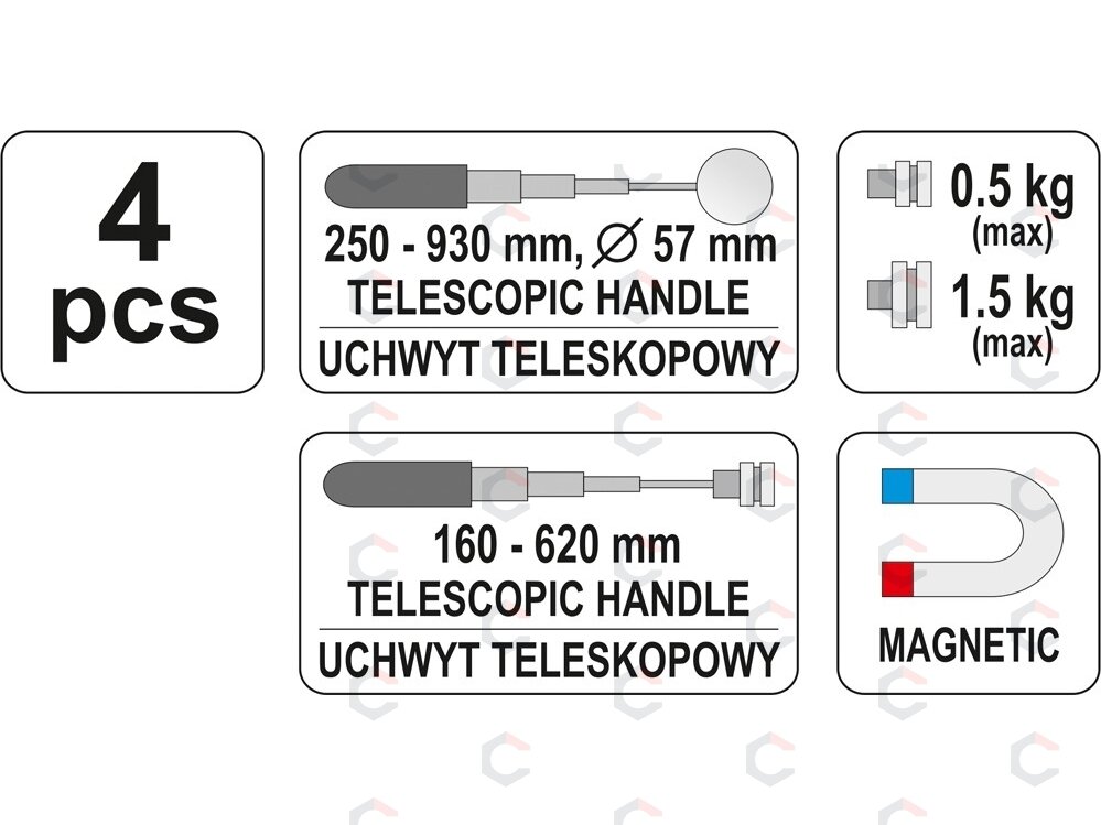 Ištraukiamų magnetų ir veidrodėlių rinkinys (YT-0662) 5 Ištraukiamų magnetų ir veidrodėlių rinkinys (YT-0662) 5