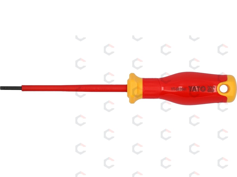 Izoliuotas atsuktuvas elektrikui | labai plonas | 3,0 x 100 mm | 1000 V (YT-282641) 2 Izoliuotas atsuktuvas elektrikui | labai plonas | 3,0 x 100 mm | 1000 V (YT-282641) 2