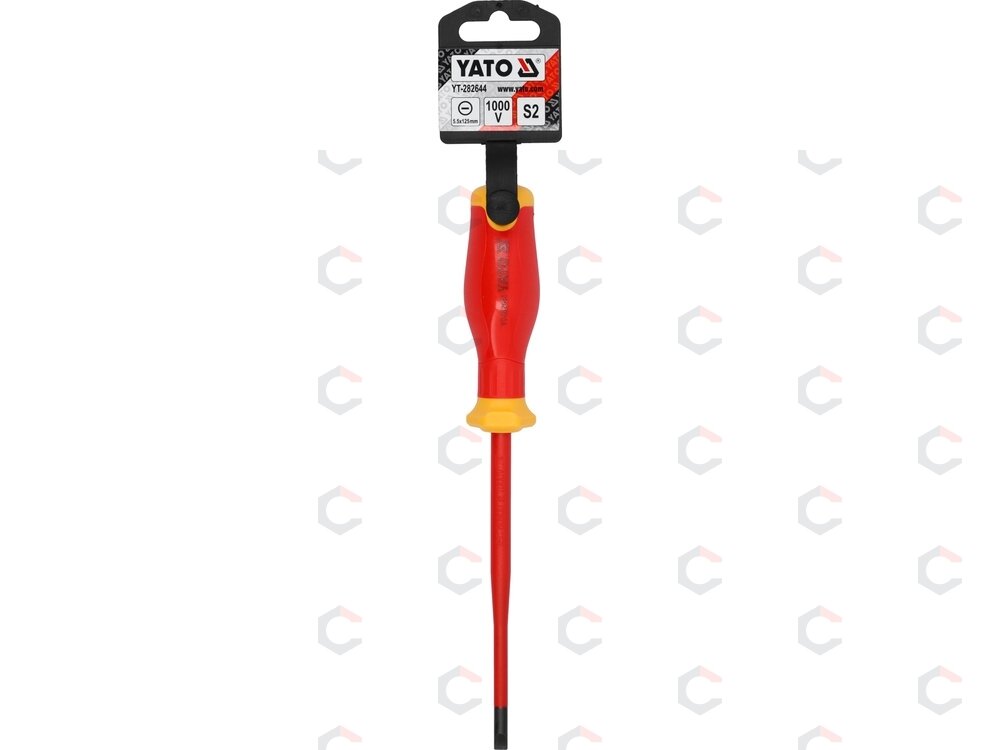 Izoliuotas atsuktuvas elektrikui | labai plonas | 5,5 x 125 mm | 1000 V (YT-282644) 2 Izoliuotas atsuktuvas elektrikui | labai plonas | 5,5 x 125 mm | 1000 V (YT-282644) 2