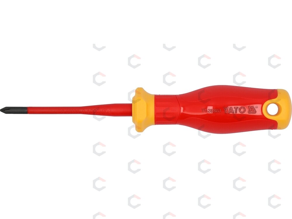 Izoliuotas atsuktuvas elektrikui | labai plonas | PH1 x 80 mm | 1000 V (YT-282651) 2 Izoliuotas atsuktuvas elektrikui | labai plonas | PH1 x 80 mm | 1000 V (YT-282651) 2