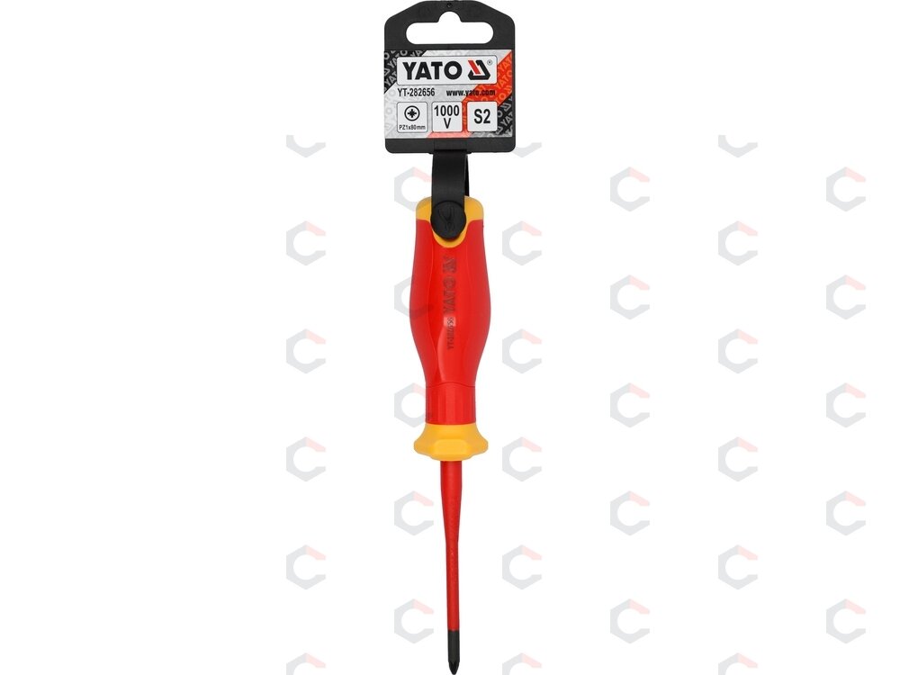 Izoliuotas atsuktuvas elektrikui | labai plonas | PZ1 x 80 mm | 1000 V (YT-282656) 1 Izoliuotas atsuktuvas elektrikui | labai plonas | PZ1 x 80 mm | 1000 V (YT-282656) 1