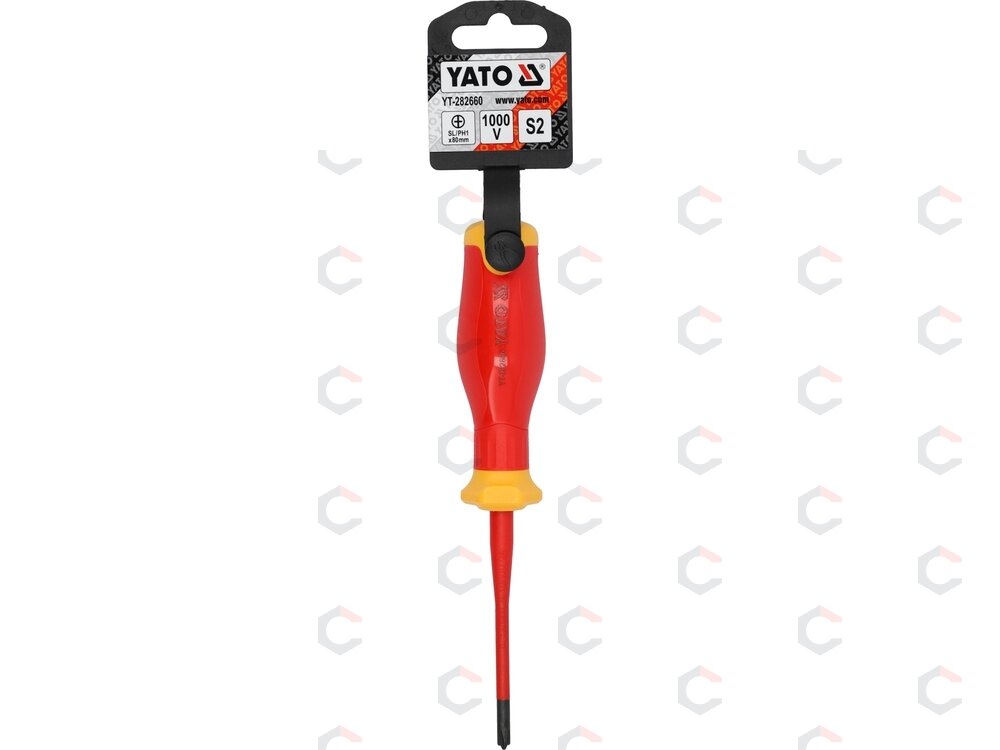 Izoliuotas atsuktuvas elektrikui | labai plonas | SL/PH1 x 80 mm | 1000 V (YT-282660) 2 Izoliuotas atsuktuvas elektrikui | labai plonas | SL/PH1 x 80 mm | 1000 V (YT-282660) 2