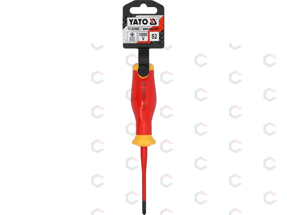 Izoliuotas atsuktuvas elektrikui | labai plonas | SL/PZ1 x 80 mm | 1000 V (YT-282662) 1 Izoliuotas atsuktuvas elektrikui | labai plonas | SL/PZ1 x 80 mm | 1000 V (YT-282662) 1