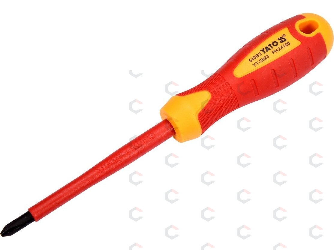 Izoliuotas atsuktuvas elektrikui | 1000V | PH2x100 mm (YT-2823) 1 Izoliuotas atsuktuvas elektrikui | 1000V | PH2x100 mm (YT-2823) 1
