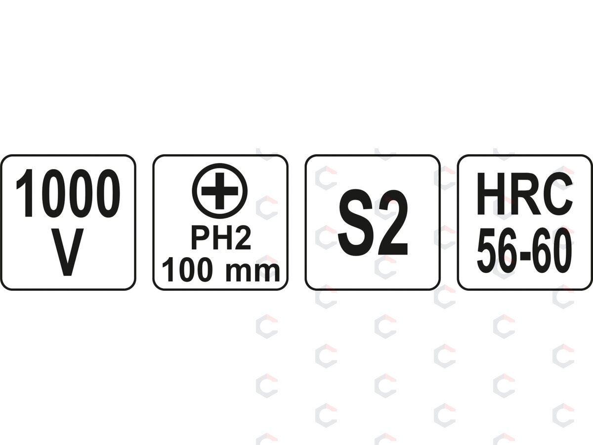 Izoliuotas atsuktuvas elektrikui | 1000V | PH2x100 mm (YT-2823) 3 Izoliuotas atsuktuvas elektrikui | 1000V | PH2x100 mm (YT-2823) 3