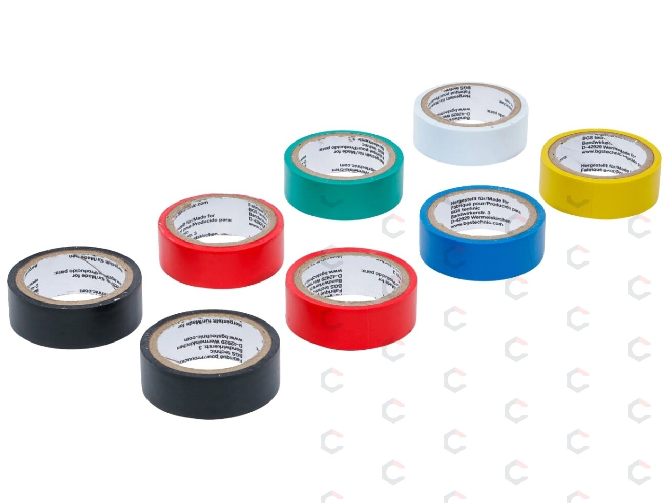 Izoliacinių įvairiaspalvių juostų rinkinys 18 mm x 3 m | 8 vnt (80838) 2