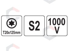 Izoliuotas atsuktuvas elektrikui | labai plonas | T20 x 125 mm | 1000 V (YT-282671) 3 Izoliuotas atsuktuvas elektrikui | labai plonas | T20 x 125 mm | 1000 V (YT-282671) 3