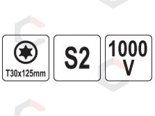 Izoliuotas atsuktuvas elektrikui | labai plonas | T30 x 125 mm | 1000 V (YT-282673) 3
