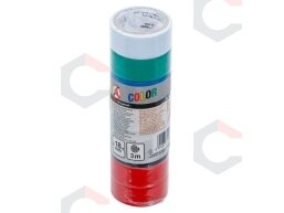 Izoliacinių įvairiaspalvių juostų rinkinys 18 mm x 3 m | 8 vnt (80838) 1