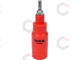 Izoliuotas antgalis elektrikui H4x75mm, 3/8" VDE (YT-21080) Izoliuotas antgalis elektrikui H4x75mm, 3/8" VDE (YT-21080)