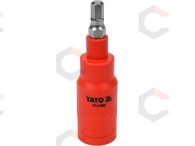 Izoliuotas antgalis elektrikui H6x75mm, 3/8" VDE (YT-21082) Izoliuotas antgalis elektrikui H6x75mm, 3/8" VDE (YT-21082)