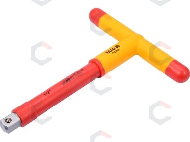 Izoliuota rankena elektrikui T-tipo 200mm, 1/2" VDE (YT-21096)