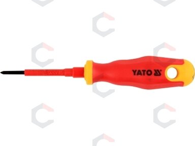Izoliuotas atsuktuvas elektrikui | 1000V | PH0x60 mm (YT-2821) Izoliuotas atsuktuvas elektrikui | 1000V | PH0x60 mm (YT-2821)