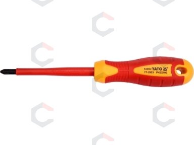 Izoliuotas atsuktuvas elektrikui | 1000V | PH2x100 mm (YT-2823) Izoliuotas atsuktuvas elektrikui | 1000V | PH2x100 mm (YT-2823)