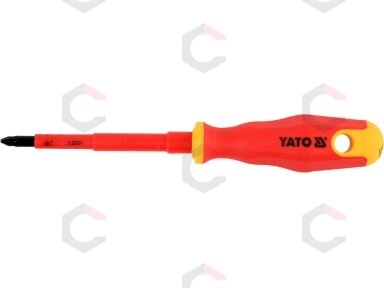 Izoliuotas atsuktuvas elektrikui | 1000V | PZ2x100 mm (YT-2826) Izoliuotas atsuktuvas elektrikui | 1000V | PZ2x100 mm (YT-2826)