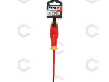 Izoliuotas atsuktuvas elektrikui | labai plonas | 3,0 x 100 mm | 1000 V (YT-282641) Izoliuotas atsuktuvas elektrikui | labai plonas | 3,0 x 100 mm | 1000 V (YT-282641)