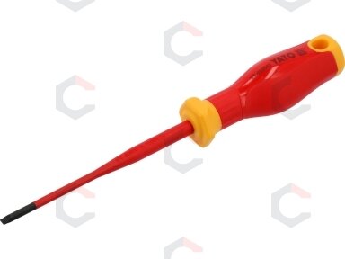 Izoliuotas atsuktuvas elektrikui | labai plonas | 3,5 x 100 mm | 1000 V (YT-282642) Izoliuotas atsuktuvas elektrikui | labai plonas | 3,5 x 100 mm | 1000 V (YT-282642)