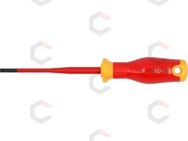 Izoliuotas atsuktuvas elektrikui | labai plonas | 4,0 x 100 mm | 1000 V (YT-282643) Izoliuotas atsuktuvas elektrikui | labai plonas | 4,0 x 100 mm | 1000 V (YT-282643)