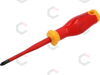 Izoliuotas atsuktuvas elektrikui | labai plonas | PH2 x 100 mm | 1000 V (YT-282652) Izoliuotas atsuktuvas elektrikui | labai plonas | PH2 x 100 mm | 1000 V (YT-282652)