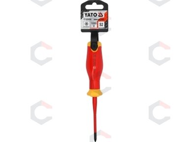Izoliuotas atsuktuvas elektrikui | labai plonas | PZ1 x 80 mm | 1000 V (YT-282656) Izoliuotas atsuktuvas elektrikui | labai plonas | PZ1 x 80 mm | 1000 V (YT-282656)