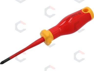 Izoliuotas atsuktuvas elektrikui | labai plonas | PZ1 x 80 mm | 1000 V (YT-282656) Izoliuotas atsuktuvas elektrikui | labai plonas | PZ1 x 80 mm | 1000 V (YT-282656)