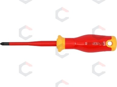 Izoliuotas atsuktuvas elektrikui | labai plonas | PZ2 x 100 mm | 1000 V (YT-282657) Izoliuotas atsuktuvas elektrikui | labai plonas | PZ2 x 100 mm | 1000 V (YT-282657)