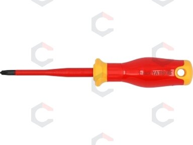 Izoliuotas atsuktuvas elektrikui | labai plonas | SL/PH2 x 100 mm | 1000 V (YT-282661) Izoliuotas atsuktuvas elektrikui | labai plonas | SL/PH2 x 100 mm | 1000 V (YT-282661)