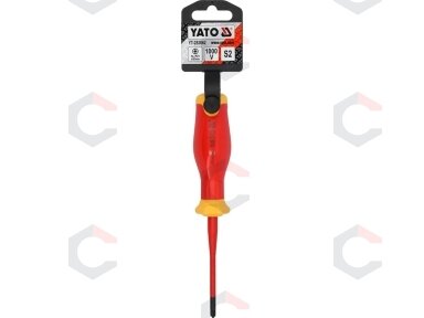 Izoliuotas atsuktuvas elektrikui | labai plonas | SL/PZ1 x 80 mm | 1000 V (YT-282662) Izoliuotas atsuktuvas elektrikui | labai plonas | SL/PZ1 x 80 mm | 1000 V (YT-282662)