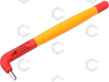 Izoliuotas raktas L-tipo 6-kampis 3 mm VDE (YT-21120)