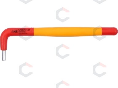 Izoliuotas raktas L-tipo 6-kampis 4 mm VDE (YT-21121)