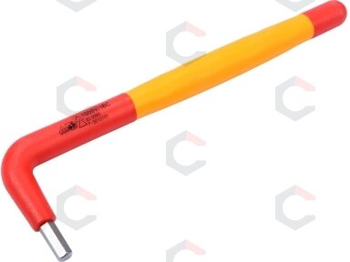 Izoliuotas raktas L-tipo 6-kampis 5 mm VDE (YT-21122)
