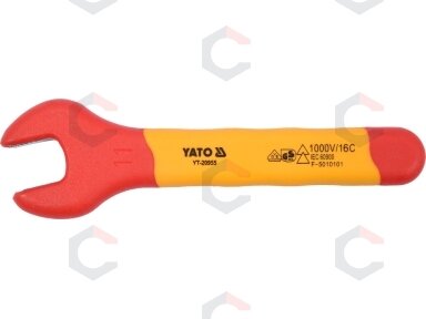 Izoliuotas veržliaraktis elektrikui atviru galu 11mm VDE (YT-20955)