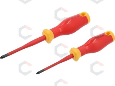 Izoliuotų atsuktuvų rinkinys | labai ploni | 1000 V | 3 vnt. (YT-282680) Izoliuotų atsuktuvų rinkinys | labai ploni | 1000 V | 3 vnt. (YT-282680)