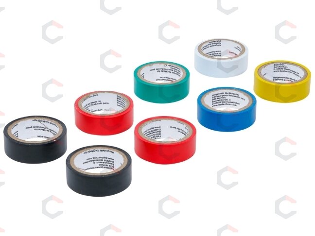 Izoliacinių įvairiaspalvių juostų rinkinys 18 mm x 3 m | 8 vnt (80838) 2