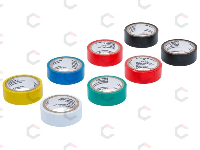 Izoliacinių įvairiaspalvių juostų rinkinys 18 mm x 3 m | 8 vnt (80838)