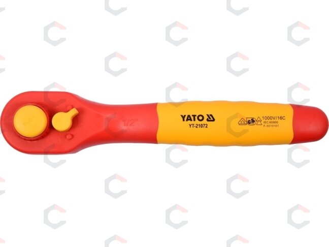 Izoliuota terkšlė elektrikui VDE, 250 mm 1/2" (YT-21072) 2 Izoliuota terkšlė elektrikui VDE, 250 mm 1/2" (YT-21072) 2