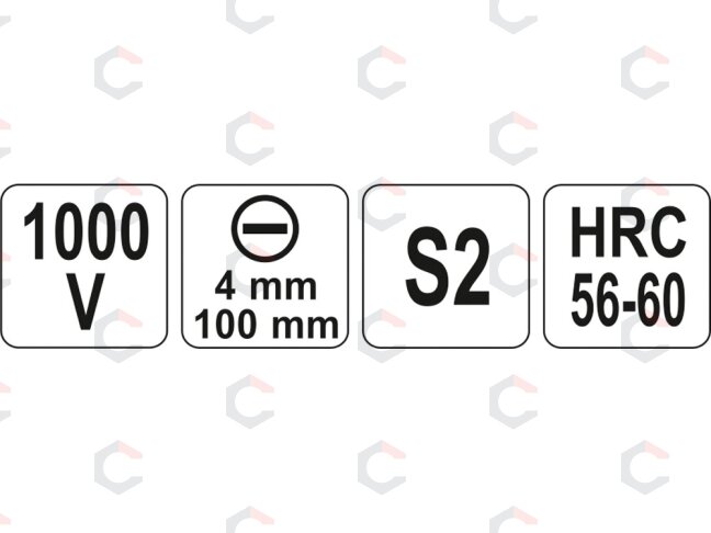 Izoliuotas atsuktuvas elektrikui | 1000V | 4x100 mm (YT-2817) 2 Izoliuotas atsuktuvas elektrikui | 1000V | 4x100 mm (YT-2817) 2