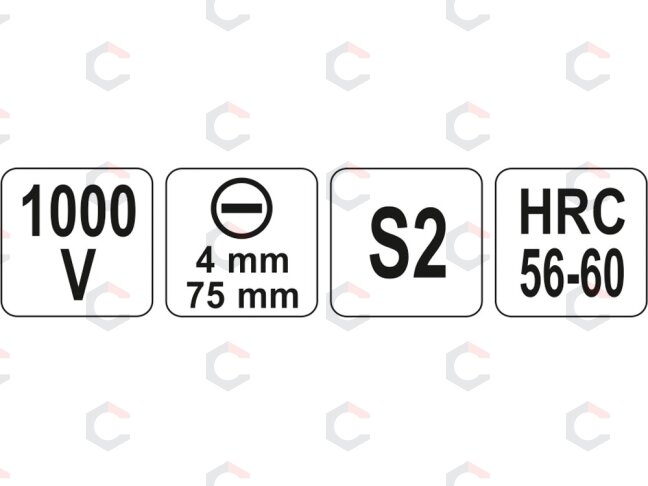 Izoliuotas atsuktuvas elektrikui | 1000V | 4x75 mm (YT-2816) 1 Izoliuotas atsuktuvas elektrikui | 1000V | 4x75 mm (YT-2816) 1