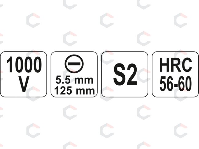 Izoliuotas atsuktuvas elektrikui | 1000V | 5,5x125 mm (YT-2818) 1 Izoliuotas atsuktuvas elektrikui | 1000V | 5,5x125 mm (YT-2818) 1