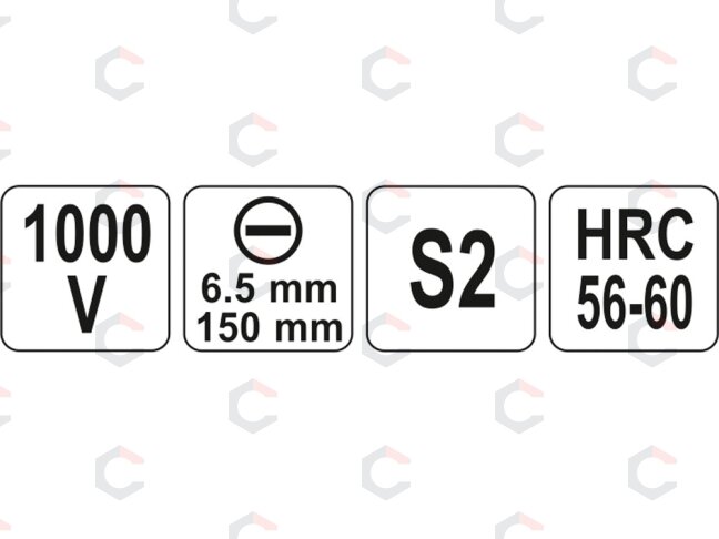 Izoliuotas atsuktuvas elektrikui | 1000V | 6,5x150 mm (YT-2819) 2 Izoliuotas atsuktuvas elektrikui | 1000V | 6,5x150 mm (YT-2819) 2