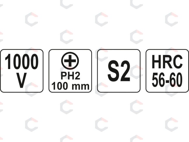 Izoliuotas atsuktuvas elektrikui | 1000V | PH2x100 mm (YT-2823) 3 Izoliuotas atsuktuvas elektrikui | 1000V | PH2x100 mm (YT-2823) 3