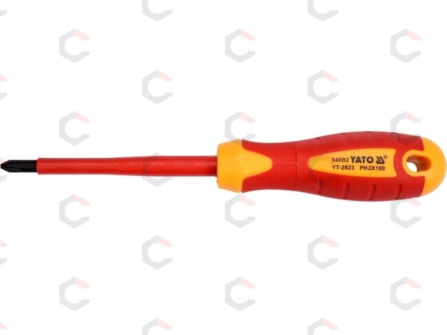 Izoliuotas atsuktuvas elektrikui | 1000V | PH2x100 mm (YT-2823) Izoliuotas atsuktuvas elektrikui | 1000V | PH2x100 mm (YT-2823)