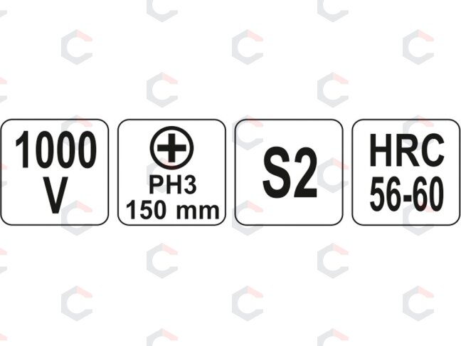 Izoliuotas atsuktuvas elektrikui | 1000V | PH3x150 mm (YT-2824) 2 Izoliuotas atsuktuvas elektrikui | 1000V | PH3x150 mm (YT-2824) 2