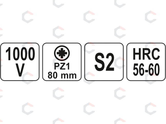 Izoliuotas atsuktuvas elektrikui | 1000V | PZ1x80 mm (YT-2825) 2 Izoliuotas atsuktuvas elektrikui | 1000V | PZ1x80 mm (YT-2825) 2