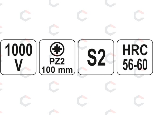 Izoliuotas atsuktuvas elektrikui | 1000V | PZ2x100 mm (YT-2826) 2 Izoliuotas atsuktuvas elektrikui | 1000V | PZ2x100 mm (YT-2826) 2