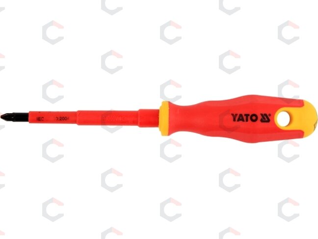 Izoliuotas atsuktuvas elektrikui | 1000V | PZ2x100 mm (YT-2826) Izoliuotas atsuktuvas elektrikui | 1000V | PZ2x100 mm (YT-2826)
