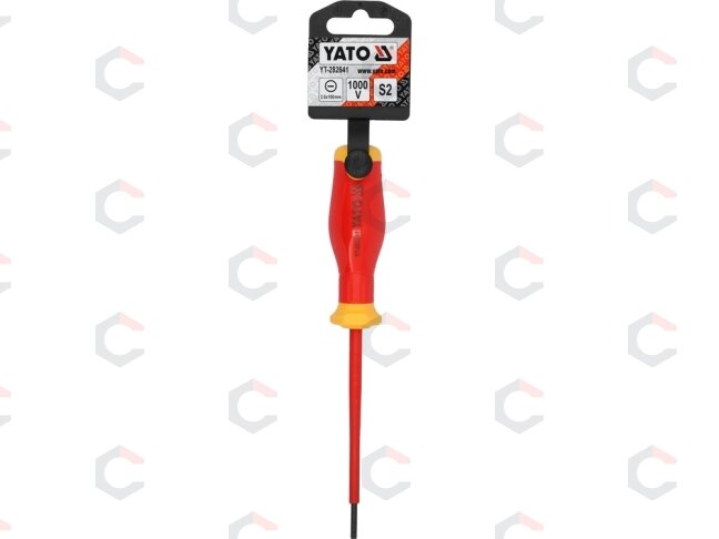 Izoliuotas atsuktuvas elektrikui | labai plonas | 3,0 x 100 mm | 1000 V (YT-282641) 1 Izoliuotas atsuktuvas elektrikui | labai plonas | 3,0 x 100 mm | 1000 V (YT-282641) 1