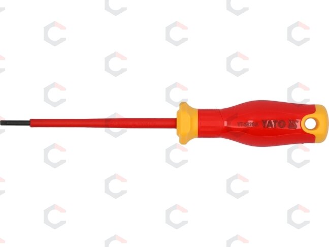 Izoliuotas atsuktuvas elektrikui | labai plonas | 3,0 x 100 mm | 1000 V (YT-282641) 2 Izoliuotas atsuktuvas elektrikui | labai plonas | 3,0 x 100 mm | 1000 V (YT-282641) 2