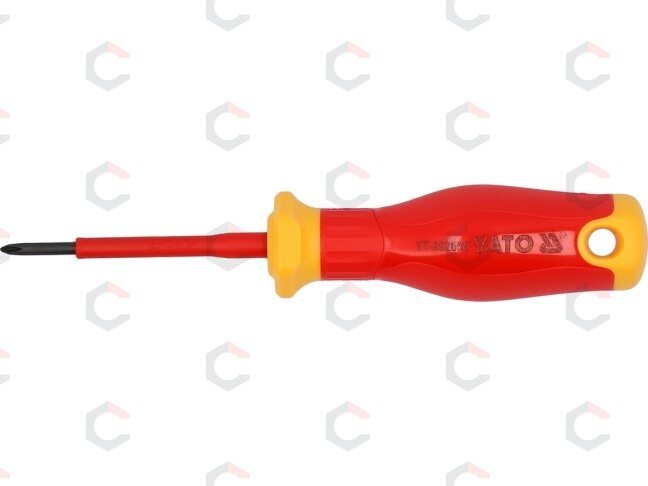 Izoliuotas atsuktuvas elektrikui | labai plonas | PH0 x 60 mm | 1000 V (YT-282650) 1