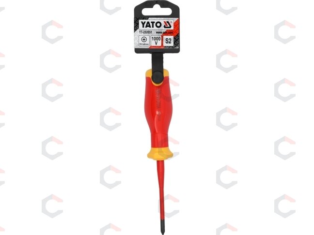 Izoliuotas atsuktuvas elektrikui | labai plonas | PH1 x 80 mm | 1000 V (YT-282651) 1 Izoliuotas atsuktuvas elektrikui | labai plonas | PH1 x 80 mm | 1000 V (YT-282651) 1